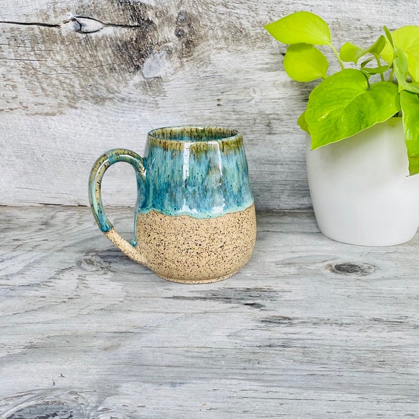11 oz Mug Handmade Pottery Coffee Mug  Handmade Coffee Cup | Wheel Thrown Pottery | Stoneware Mug Coffee Cup Gift Contemporary Mug