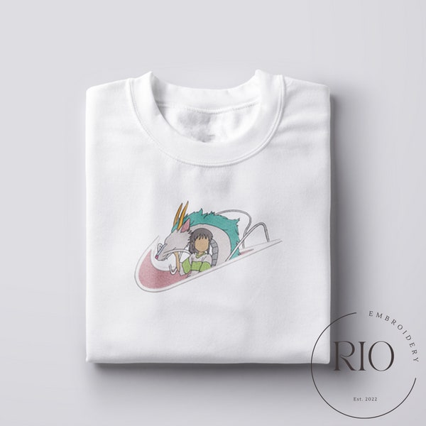 Ch.ihiro S.pirited Away Embroidered Crewneck Sweatshirt; Studio G.hibli Embroidery Sweatshirt Hoodie