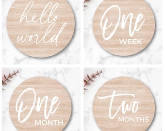 Baby Milestone Discs | Monthly Photo Prop, Newborn Gift