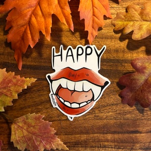 Sticker vampire inspiré de Baldur's Gate 3, sticker pour ordinateur portable Astarion, sticker dents de vampire pour les amateurs de monstres