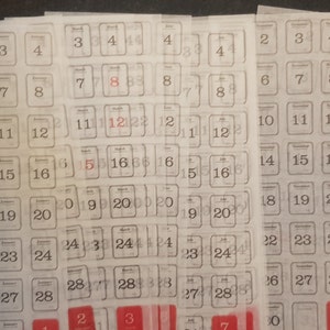 Stickerset | Datum Sticker | 365 Tage
