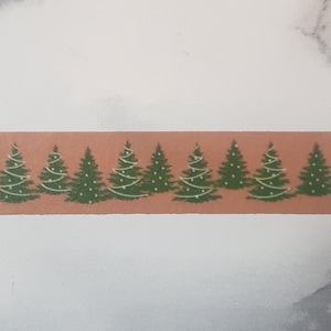 Washi-tape-voorbeeld | Kerstmis | winterbos; Sparren in de sneeuw