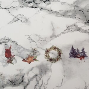 Washi Tape Sample | Weihnachten Winterwald; Tanne und Tiere 50cm