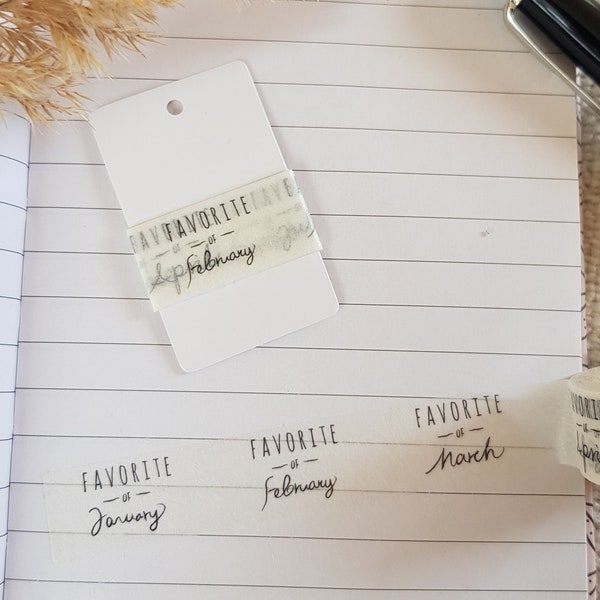 Washi Tape Sample | Monatsfavoriten | Bulletjournal Deko