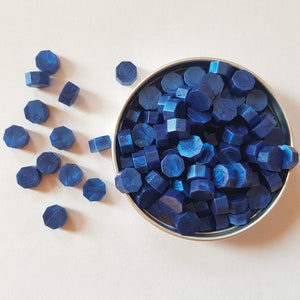 Zegelwaskralen | waskralen | Zegelwas | blauw ; koningsblauw, koningsblauw