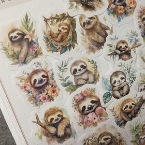 Stickerset | Faultier; Faultierbaby | 23 Sticker