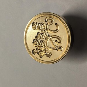 Wachsstempel Save the Date Hochzeit"; 25mm; ohne Griff, Valentinstag, Hochzeitseinladung, Verlobung; Geburtstag