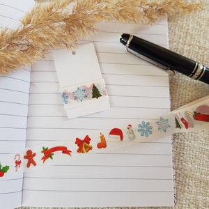 Washi Tape Sample | Weihnachten | Lebkuchen, Mistelzweig, Schleife