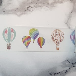 Campione di nastro Washi | Mongolfiera | Decorazione del diario dei proiettili
