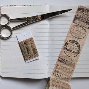 Washi Tape Sample | Vintage Zeitungsanzeigen | Bulletjournal Deko