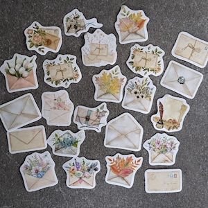 Stickerset | 23 Briefe, Briefumschläge