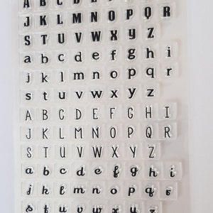Alphabet und Zahlen Clear Stamps Set – Kreative Schriftarten für DIY Projekte