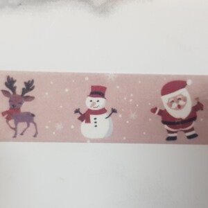 Washi Tape Sample | Weihnachtsmann | Schneemann | Rentiere | 50 cm
