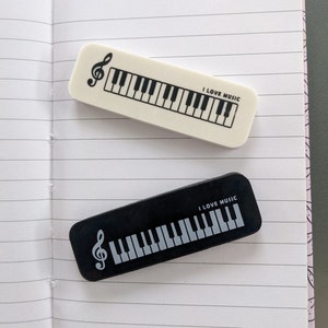 Radiergummi Klaviatur - weiß / schwarz, Musiker Geschenke für Musikverliebte