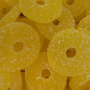 Vegan Sour Pineapple Rings – Tangy Tropical Gummies | Sweet & Sour Pineapple Candy | Fruity Vegan Gummies