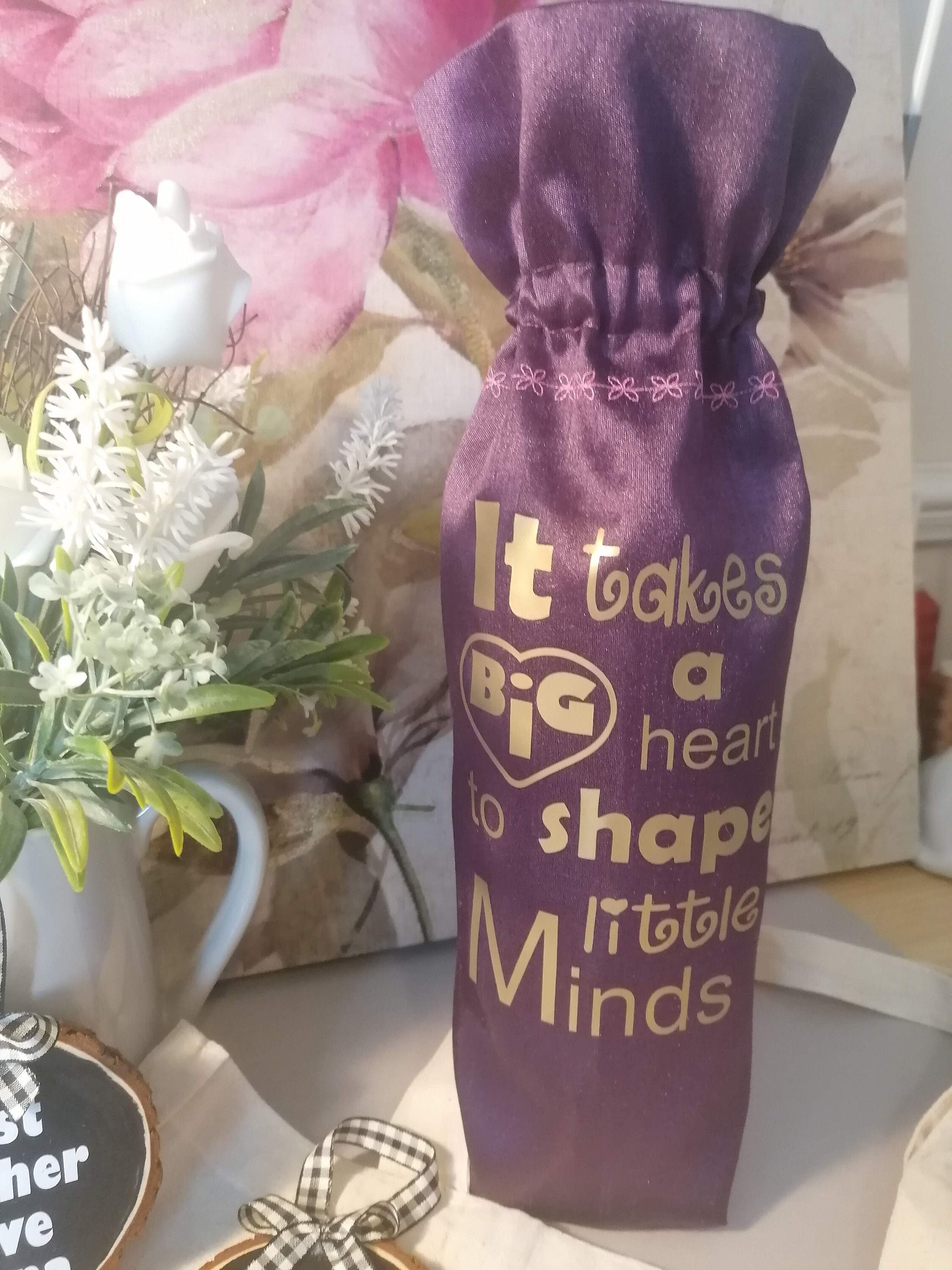 Teachers gift present wine bag Etsy