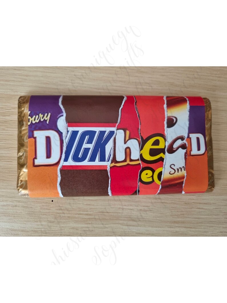 Funny Rude Chocolate Bar Wrapper Ripped Effect - Etsy
