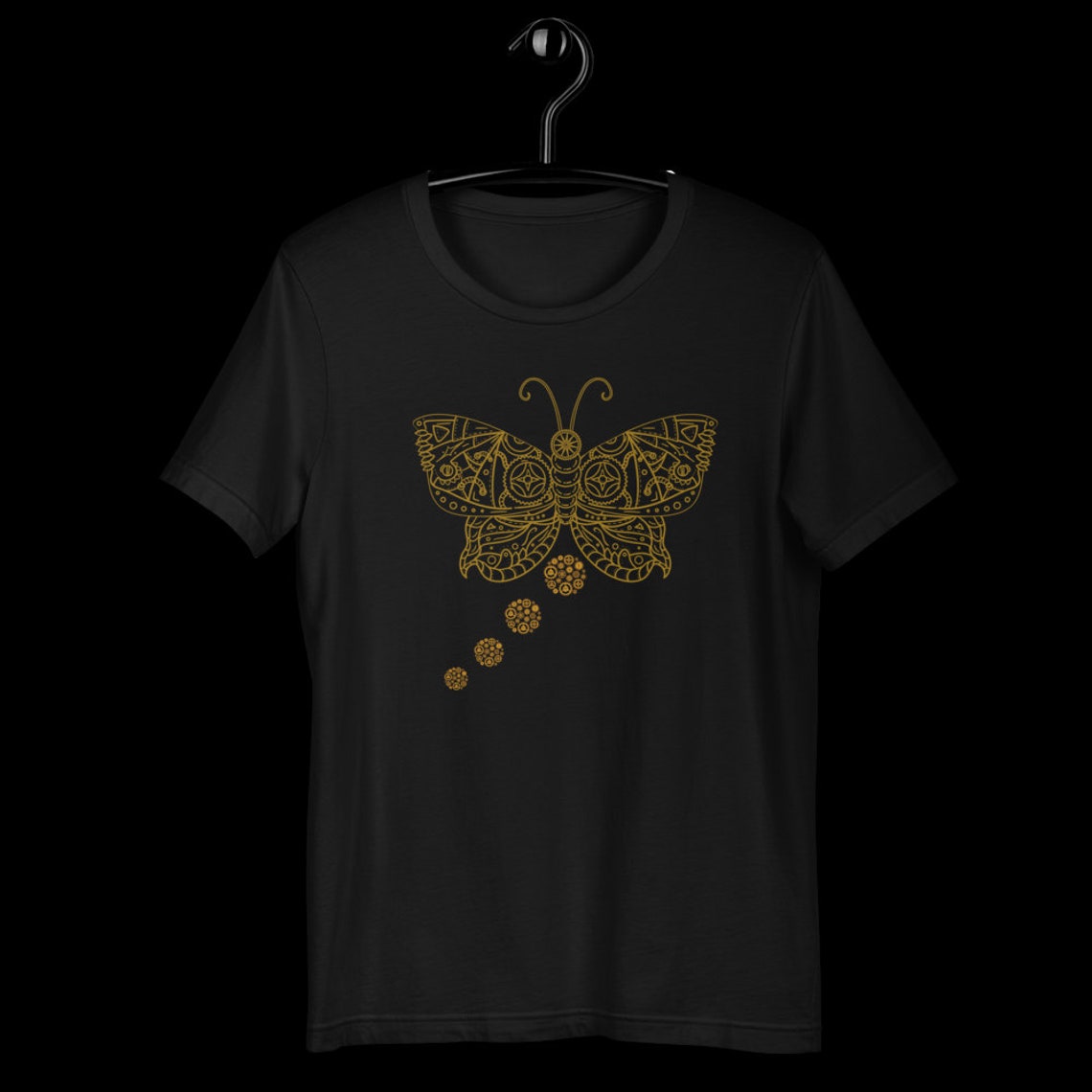 Butterfly Shirts Embroidered Butterfly Premium Tshirt Etsy