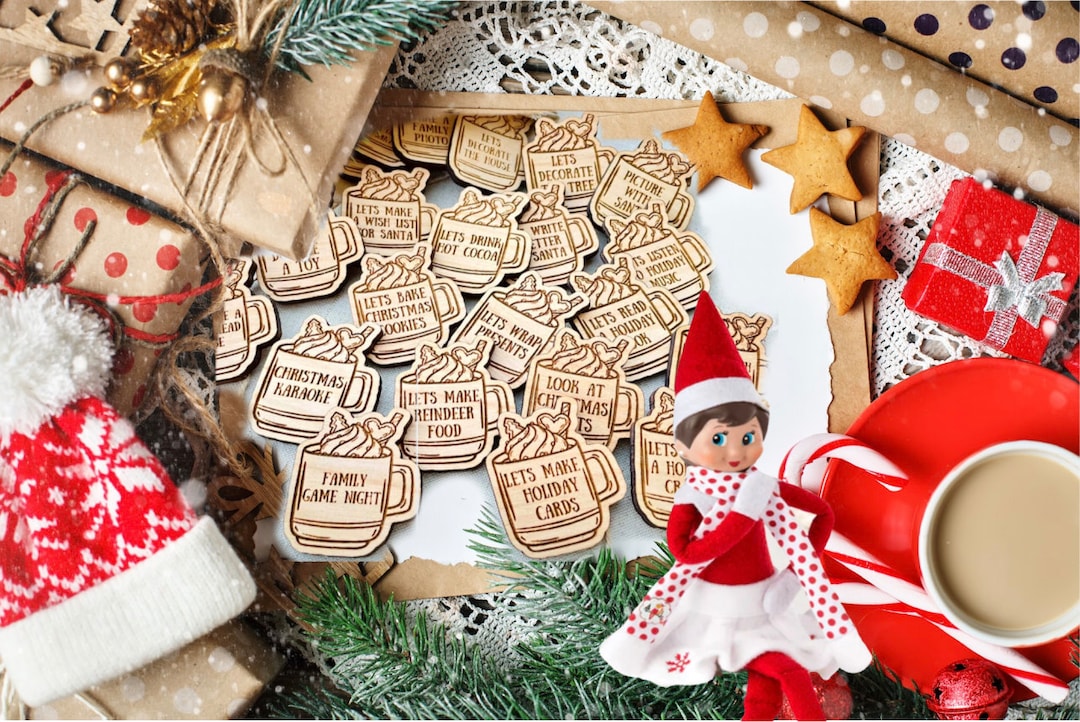 Elf Activity Hot Chocolate Tokens Elf Tokens Christmas - Etsy