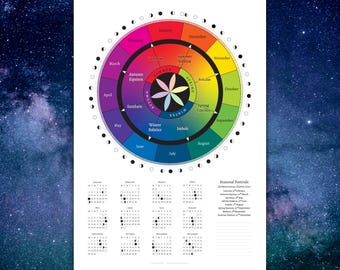 2026 Witches' Calendar: West Australian / Southern Hemisphere Wheel of the Year [Printable] (AWST)