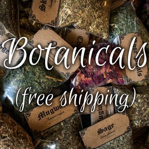 Botanicals for Witchcraft Free Shipping: Herbs, Flowers, Roots, etc, for Incense, Spellwork, and Teas image 1