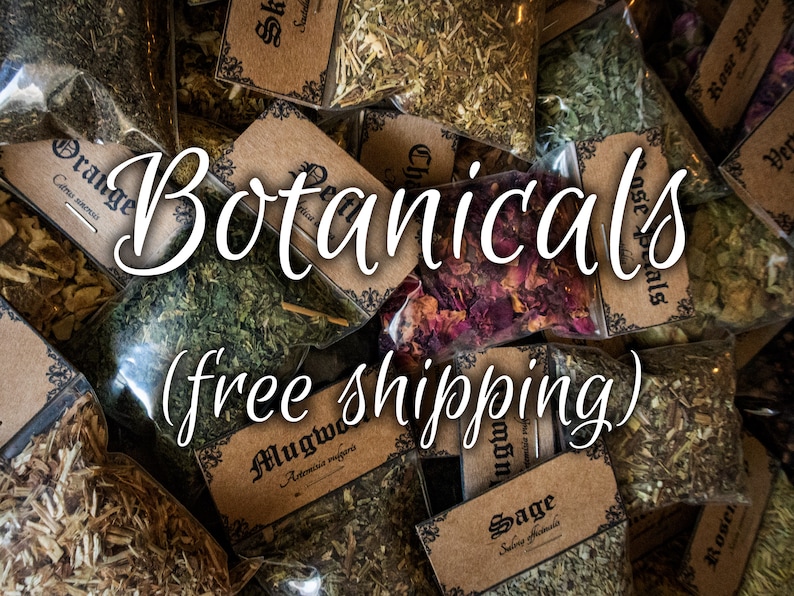 Botanicals for Witchcraft Free Shipping: Herbs, Flowers, Roots, etc, for Incense, Spellwork, and Teas image 1