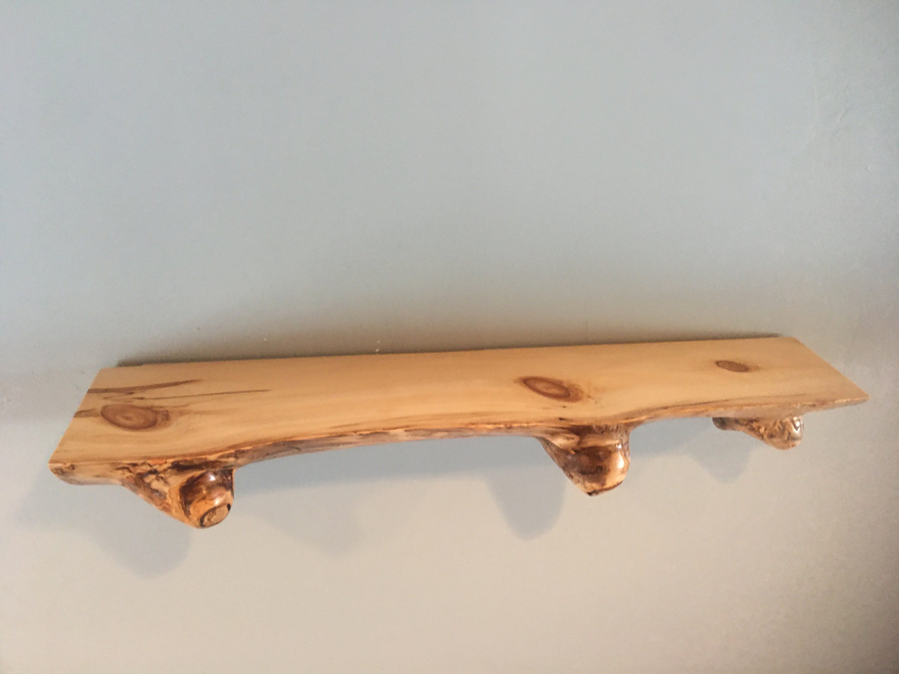 Regal Holzregal Holz-Wand-Regal Naturholz Regal | Etsy