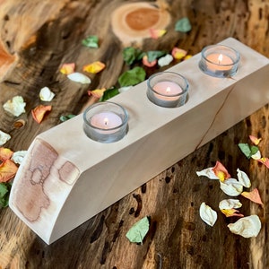 Wood Candle Holder, Tea Light Holder, Candle Holder, Wood Candle, Tree Candle Holder, Candle, Farmhouse Decor, Rustic, Reclaimed Wood, Log