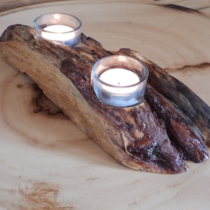 Pine Log Candle Holder, Reclaimed Wood Candle Holder, Candle Holder, Wood Candle holder, Tree Candle, Candle, Tealight Candles, Rustic Decor