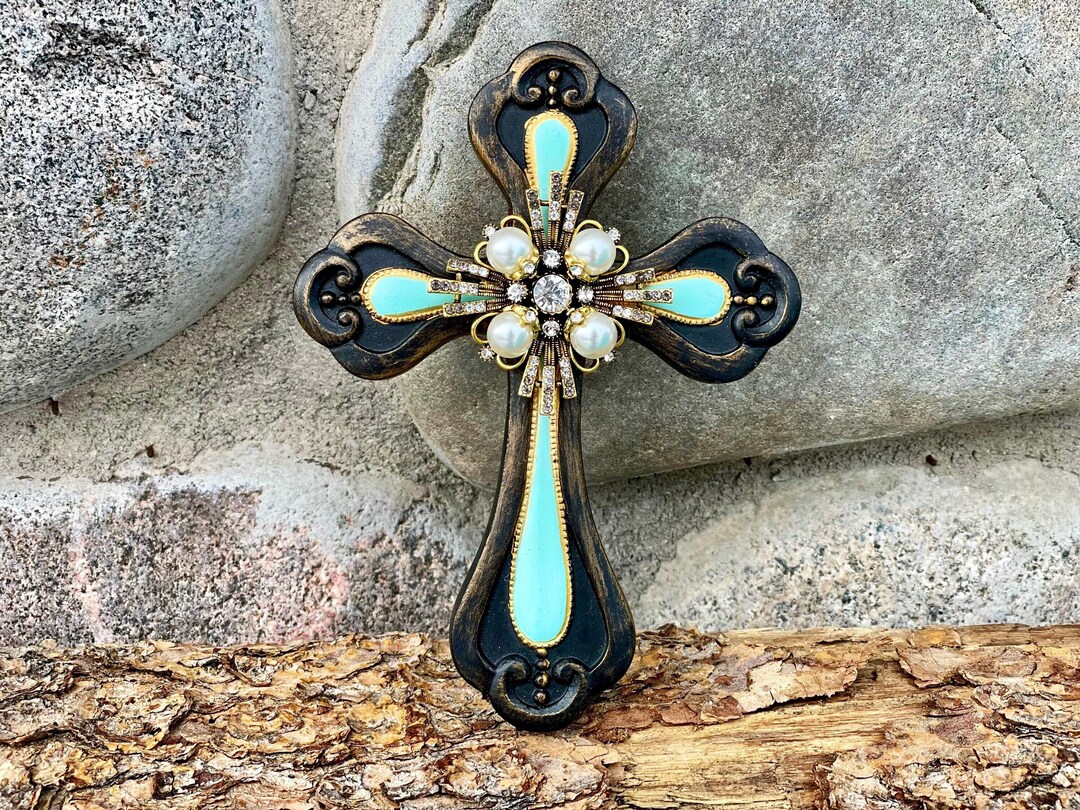 Wall Cross Gold Cross Cross Farmhouse Decor Hanging Cross Etsy