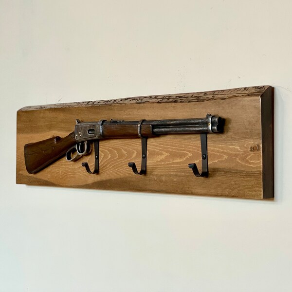 Rustic Rifle Hooks Etsy