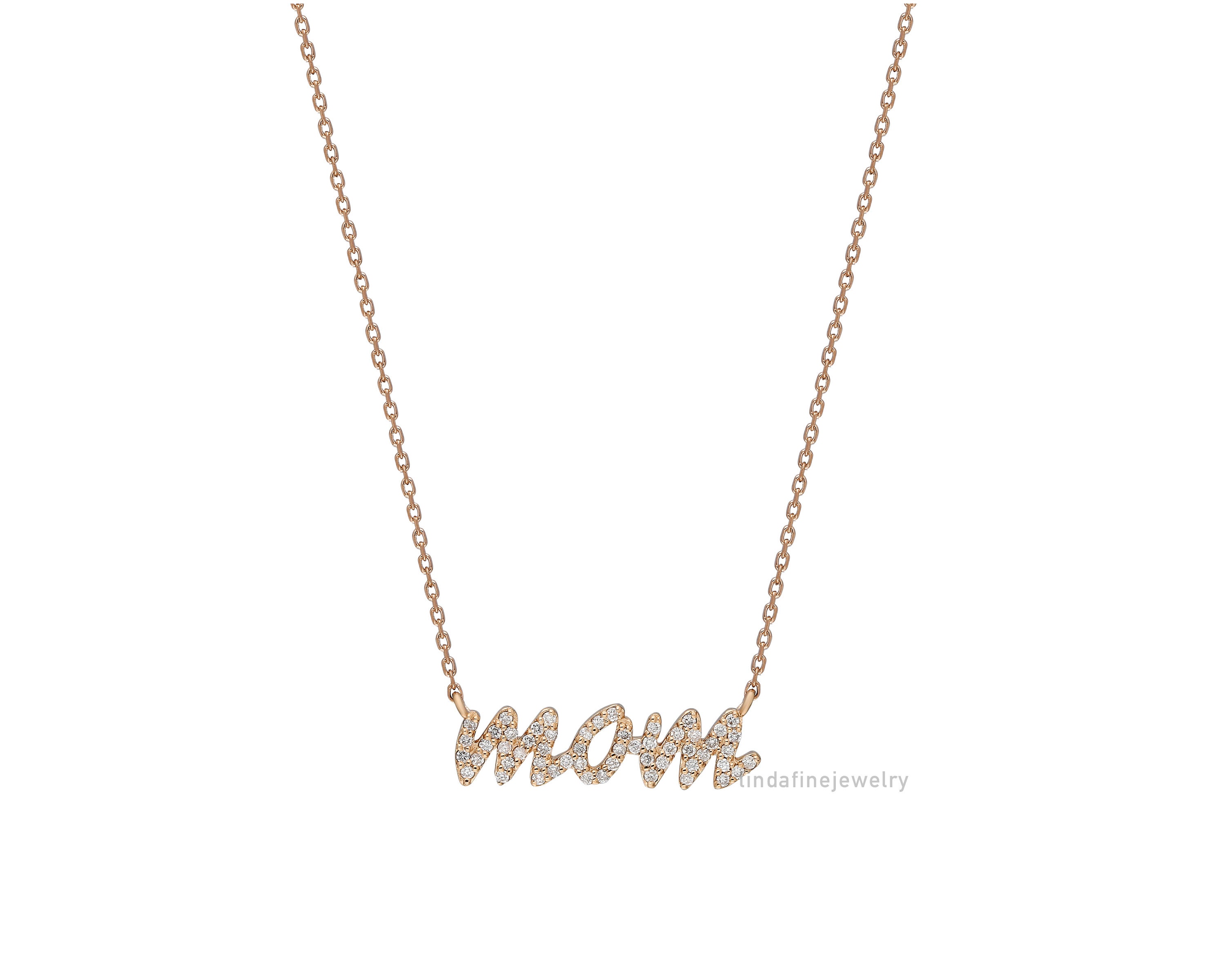Diamond mom necklace sale