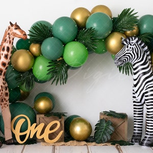 Safari Backdrop, giraffe Backdrop, zebra Backdrop, jungle backdrop, printable backdrop, digital backdrop, one year backdrop