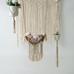 Newborn digital Backdrop swing, Newborn boho macrame swing, Newborn Background, Digital Newborn swing prop, boho eucalyptus swing