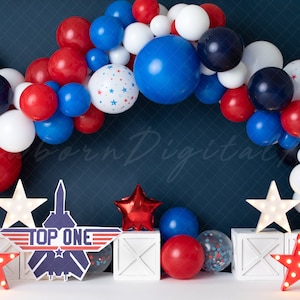 Top One Backdrop, printable backdrop, digital backdrop, red white and blue, patriotic, USA backdrop, red white & blue backdrop, jet backdrop