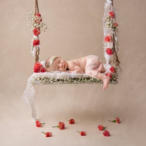 Newborn digital Backdrop, Newborn Valentine swing, Newborn Background, Digital Prop, Digital Newborn swing prop, newborn floral swing