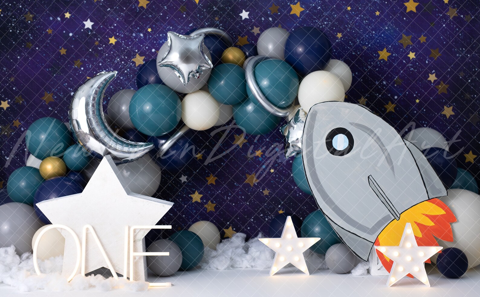 Space Backdrop, Outer Space Backdrop, Astronaut Backdrop, Printable ...