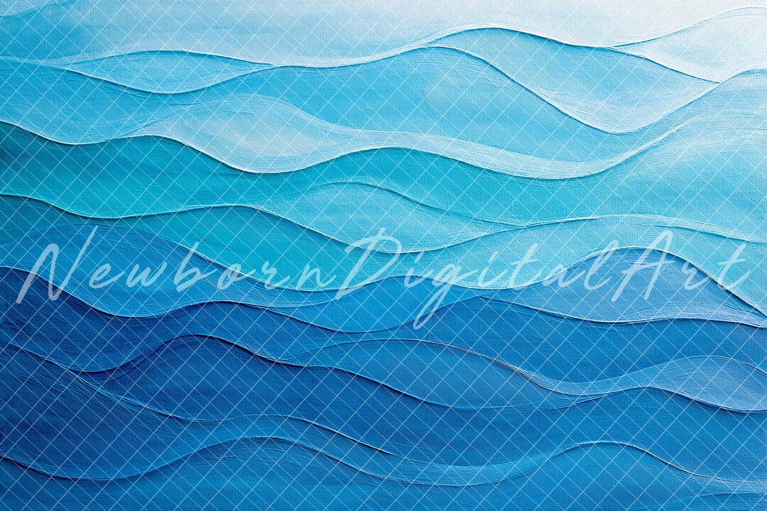Water Waves Backdrop, Ocean Backdrop, Digital Background, Printable ...