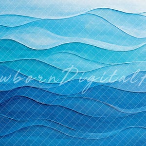 Water waves Backdrop, ocean Backdrop, digital Background, printable backdrop, mermaid backdrop, fish backdrop, under the sea, underwater