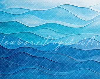 Fondo de ondas de agua, fondo de océano, fondo digital, fondo imprimible, fondo de sirena, fondo de peces, bajo el mar, bajo el agua