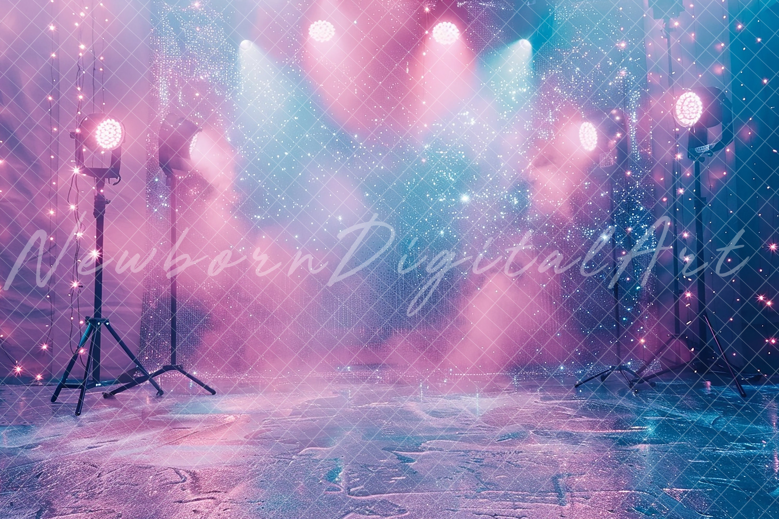 Singer Scene Backdrop Popstar Digital Backdrop, Glitter Stage Backdrop, Singer Backdrop ...