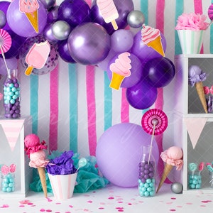 Candy Sweet shop Backdrop,  balloon arch digital Backdrop, Digital backdrop, sweet one backdrop, printable backdrop, ice cream backdrop