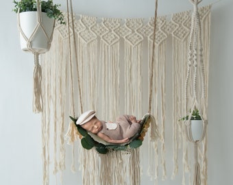 Newborn digital Backdrop swing, newborn curved swing, Newborn Background, Digital Newborn swing prop, boho eucalyptus swing