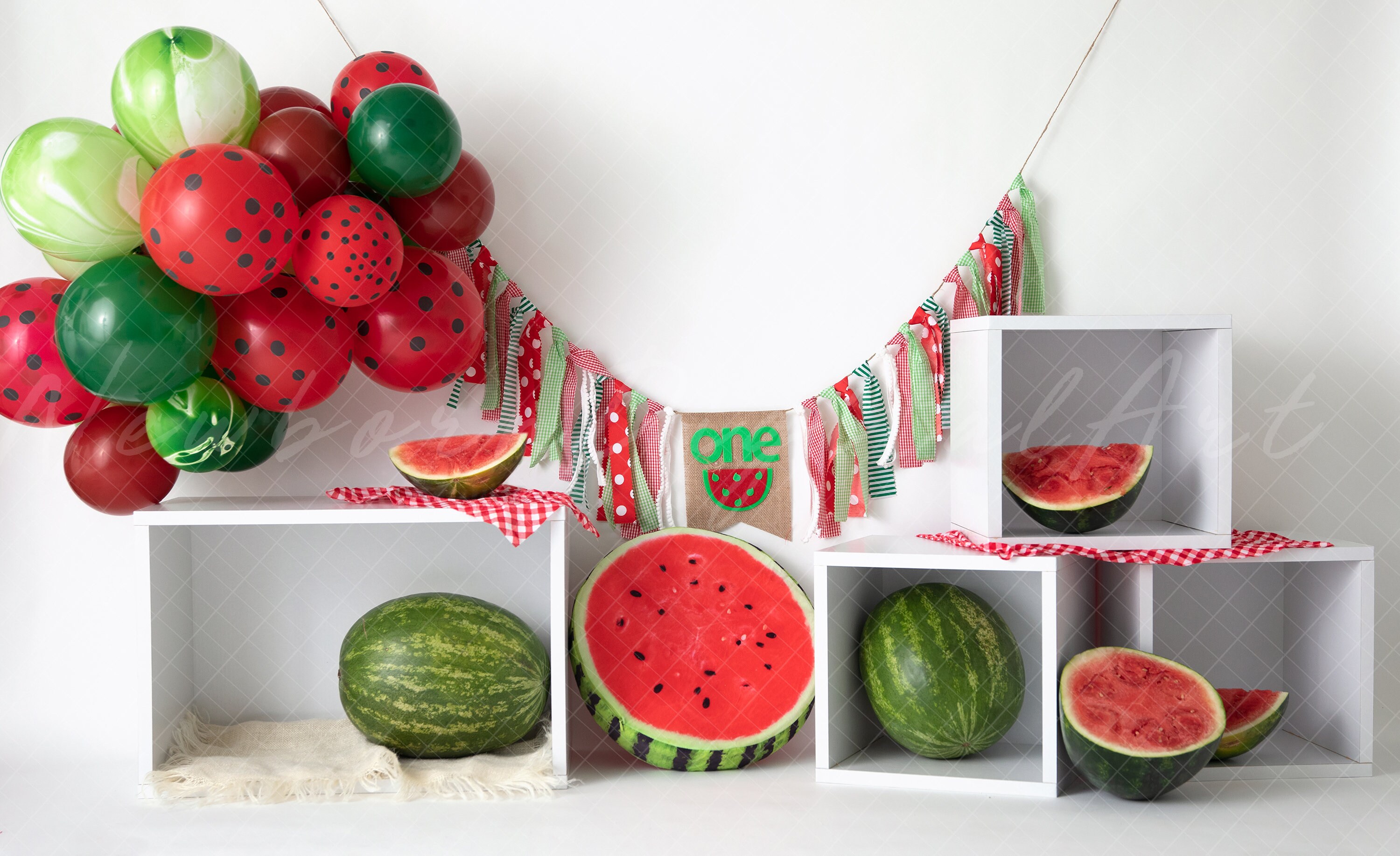 Watermelon Backdrop, watermelon digital backdrop,  printable Backdrop, watermelon Background, cake smash backdrop, one in a melon backdrop