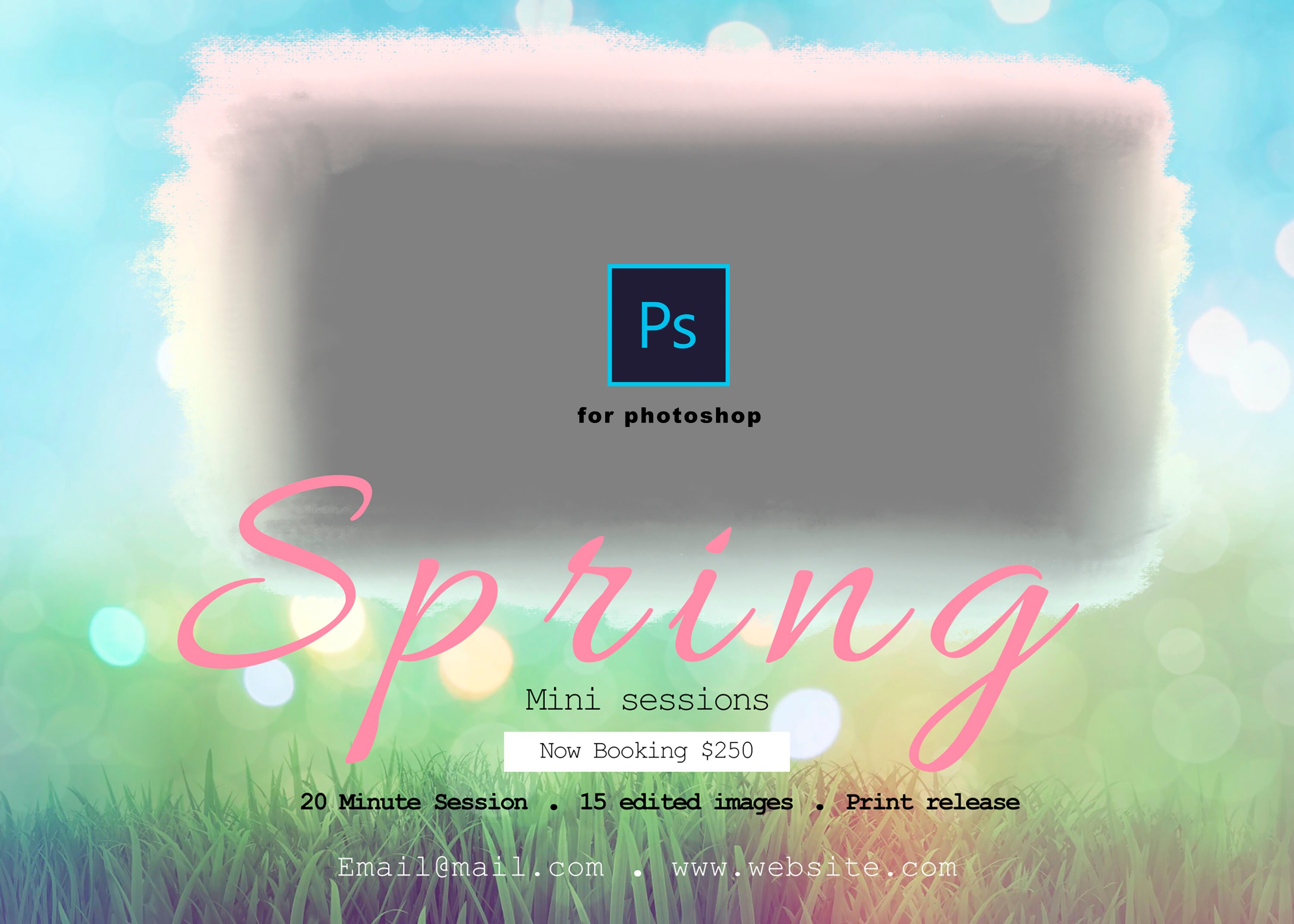 Spring Mini Session Template, Photography Marketing Template, Mini ...