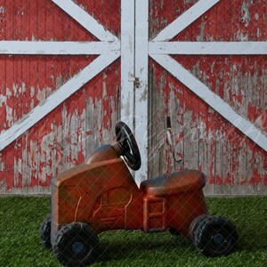 digital Backdrop, barn Backdrop, farm Background, Digital Prop, red barn, tractor