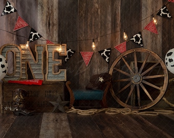 cowboy digital backdrop, cake smash Backdrop, digital drop, western backdrop, rustic backdrop, cow print, one year digital backdrop