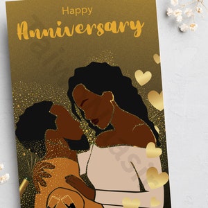 Jubiläumskarten, schwarze Karten, Rohkarten, ethnische Karten, im Besitz von Schwarzen, Afrocentric Karten, schwarze Liebe, schwarze Paare,