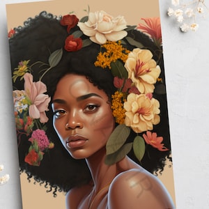 Joyeux anniversaire, Cartes de vœux noires, Cartes afrocentriques, Cartes ethniques, Cartes d’anniversaire noires, Cartes pour femmes, Cartes appartenant à des Noirs, faites à la main,