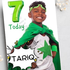 Cartes d'anniversaire noires, super-héros, cartes ethniques, cartes afrocentriques, cartes vierges, cartes d'anniversaire, garçon noir, entreprise appartenant à des Noirs, personnalisées